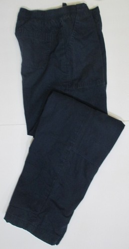 LANDS END Navy School Uniform Plain Front Chino Shorts Boys XL 18-20 *GC*