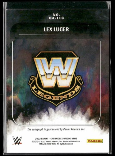 Autógrafos Lex Luger Origins 2022 Panini Chronicles WWE #OA-LLG - Imagen 2 de 2