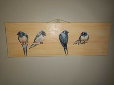 HIRONDELLES ACRYLIQUE SUR TOILE