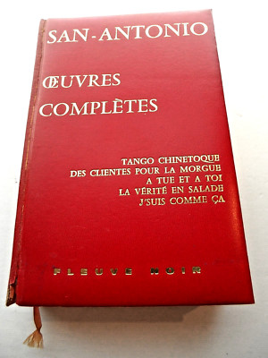 SAN ANTONIO OEUVRES COMPLETES VI (1955) RED Leather Cover 5 Edition Fleuve Noir