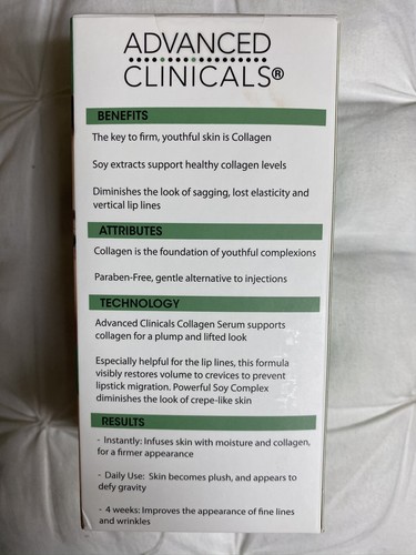 COLLAGEN SERUM Advanced Clinicals 1.75 oz INSTANTLY PLUMPS For Flash Radiance - Bild 3 von 4