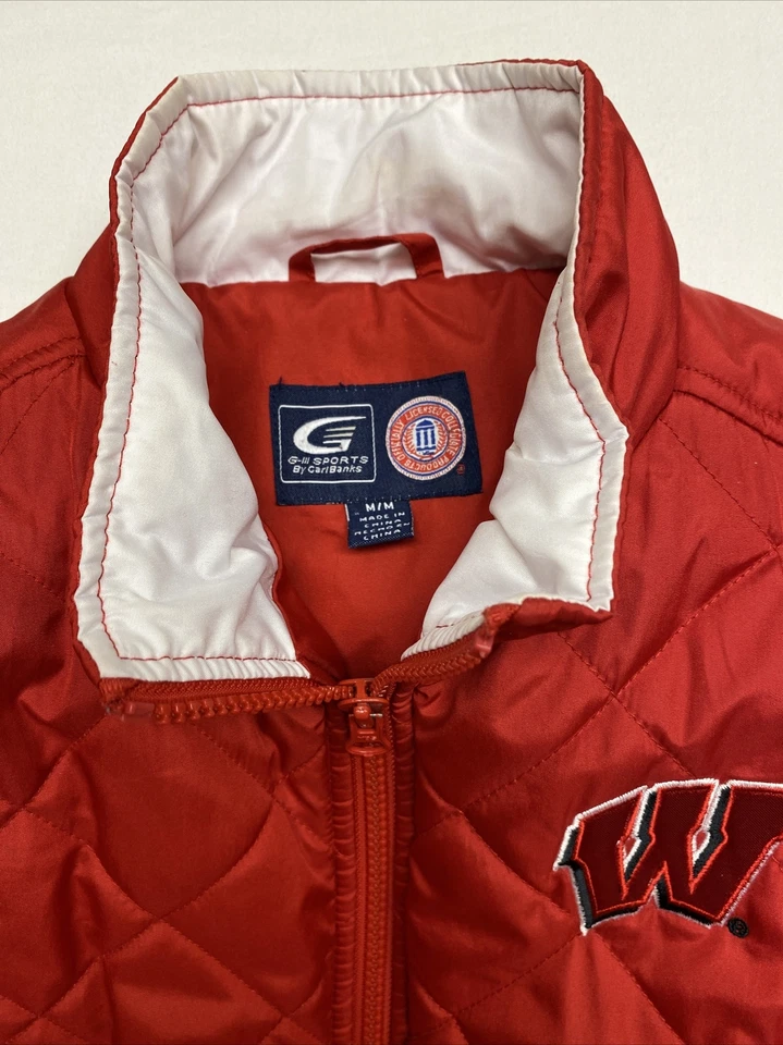 University of Wisconsin Jacket Vest by Carl Banks Women's Medium Zip Off Sleeves - Image 2 of 4