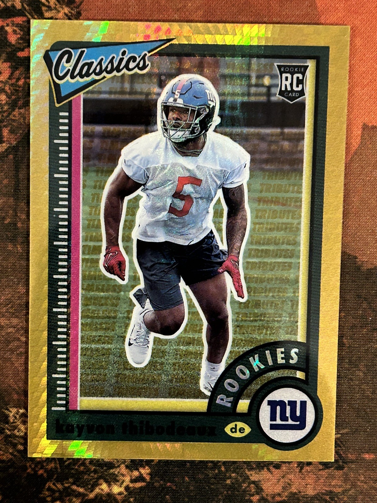 Kayvon Thibodeaux Panini Classics #195 Premium Edition Timeless Tributes H2 Gold