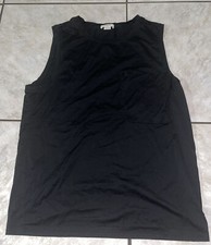 Helmut Lang Mens Tank Top With Pocket Sz Large Made In USA Black Used
