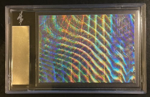 2018 PETE ROSE LEAF METAL NICKNAMES AUTO PROOF PRISMATIC BLUE WAVE 1/1 - Picture 2 of 2