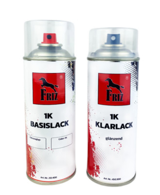 FRIZ Spraydosen Set 400ml für VW L60Z Smaragdgrün + 400ml Klarlack