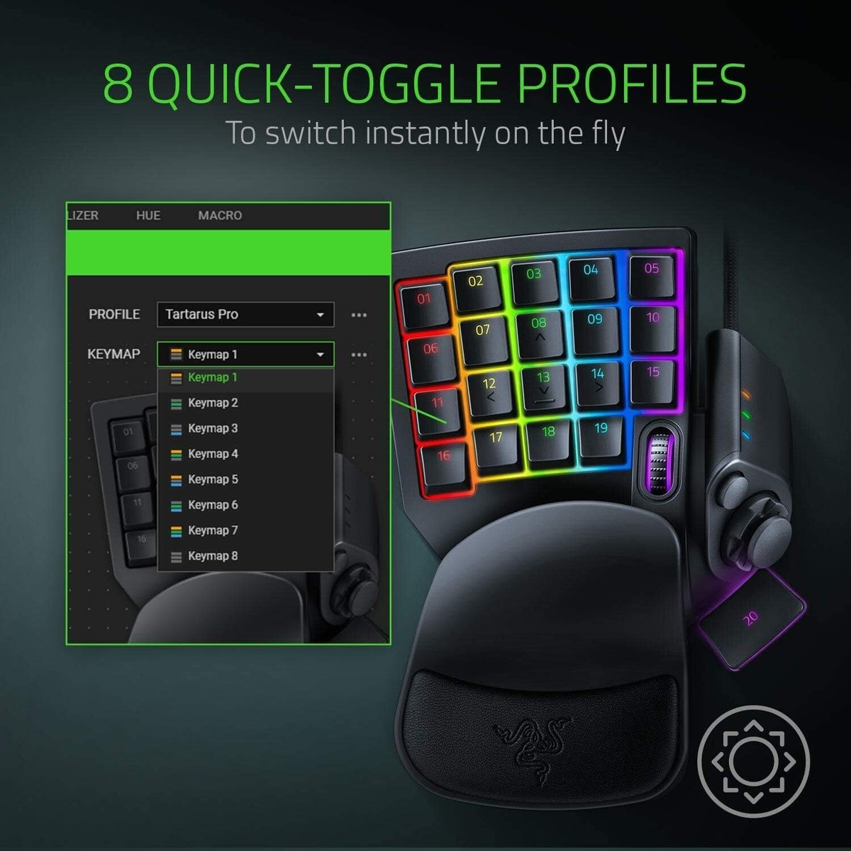 ほぼ未使用 Razer Tartarus Pro Razer Tartarus Pro Gaming Keypad Black – Analog Optical