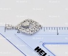 18k White Gold Natural Diamond  pendant Stylish Flare Baguette 1.37 ct — photo 9