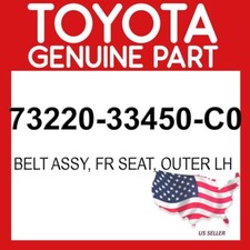 Toyota Genuine 73220-33450-C0 Belt Assy Fr Seat Outer LH 7322033450C0 OEM