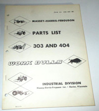 Massey Harris Ferguson 303 & 404 Tractor Parts Catalog Manual Book Original!
