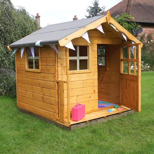 Waltons 5x5 Wooden Poppy Playhouse Childrens Shiplap Apex Wendy House 5ft x 5ft - Picture 11 of 12
