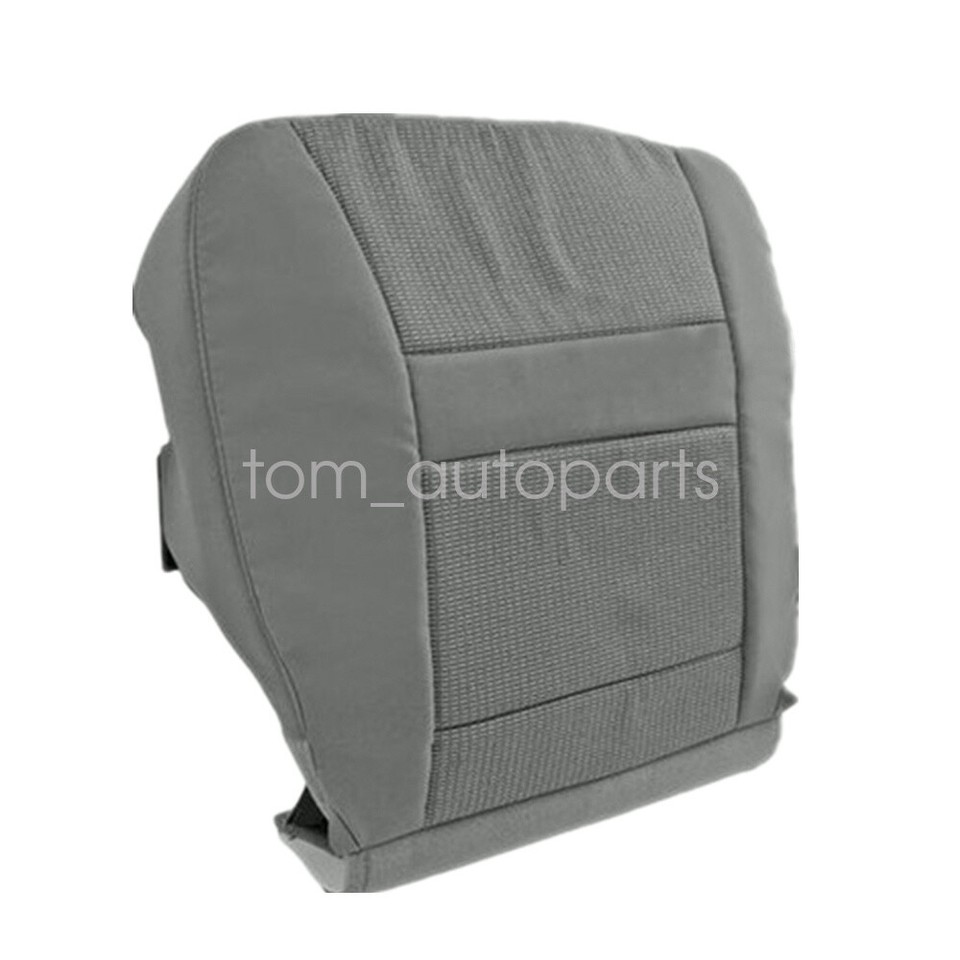 SecosAutoparts Driver and Passenger Bottom & Top Lean Back & Foam Cushion Gray Cloth Seat Covers Compatible with Dodge Ram 1500 2500 3500 4500 5500