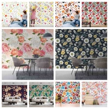 3D Floral Leaves Pattern Self-adhesive Wallpaper Removable Wallpaper Wall Mural