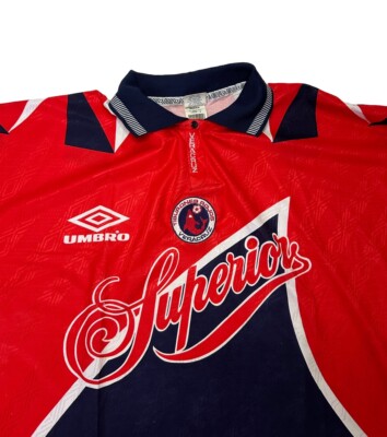 VTG Umbro Veracruz Tiburones Rojos Futbol Soccer Jersey Large