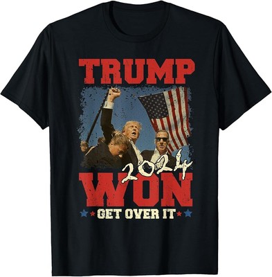 Trump Won Get Over It 2024 Retro T-Shirt