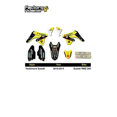 2010-2018 SUZUKI RMZ 250 YOSHIMURA Dirt Bike Graphics Kit