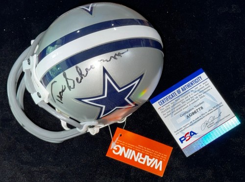 Tex Schramm "HOF 1st GM & President" Signed Autographed Cowboys Mini Helmet PSA - Picture 2 of 4