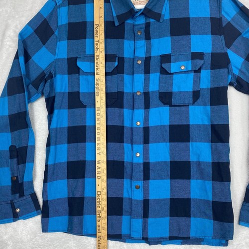 JNCO Pearl Snap Flannel Shirt Boys Size 2X Skater Punk Blue Y2K - Picture 6 of 7