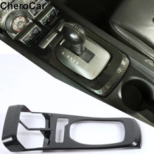  Carbon Fiber Automatic Gear Shift Panel Frame Trim For Chevrolet Camaro 2010-15