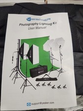 Photography Lighting Kit 8.5x10ft backdrop Support Equipment System Umbrella ...
