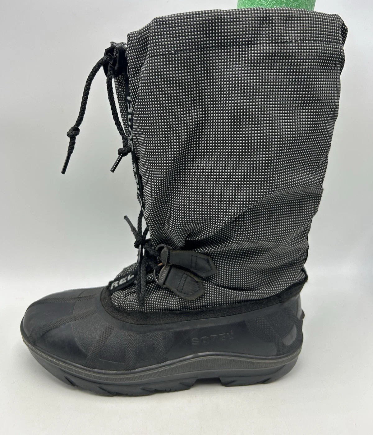 Sorel Winter Snow Boots Womens 6 M Waterproof Insulated BlacK Gray Canada
