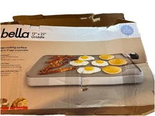 bella 12" x 22" Electric Griddle with EverGood™ Ceramic Nonstick Coating, New