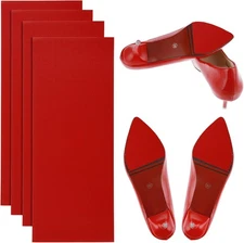 4pcs Sole Protector for Heels, Self Adhesive Non Slip Pads Red 