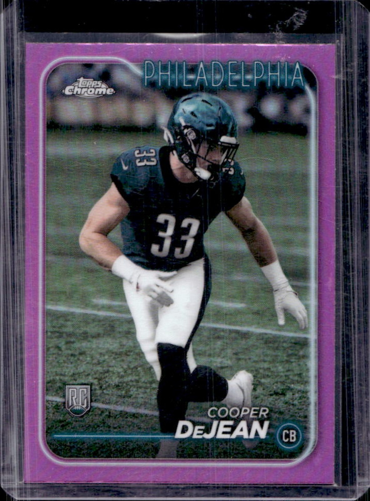 2024 Topps Chrome Cooper DeJean RC Pink Refractor Rookie #232 Eagles