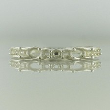 925 Sterling Silver 2mm Round Semi Mount Three-Stone Ring For Wedding Ring