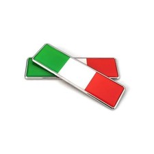 2 PCS IT Italian Emblem Sticker Decals for Vehicle Auto Car Front Italy Flag