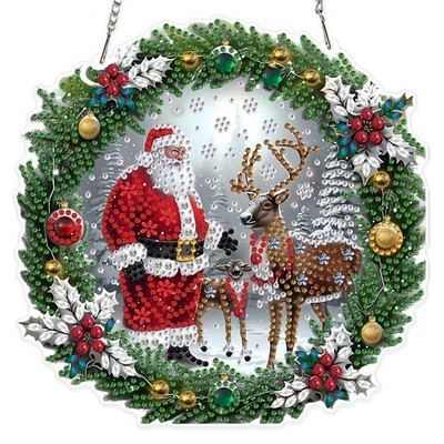 Weihnachten Diamond Art hängende Kits für Erwachsene Kinder, 5D spezielle Form Diamond Pai