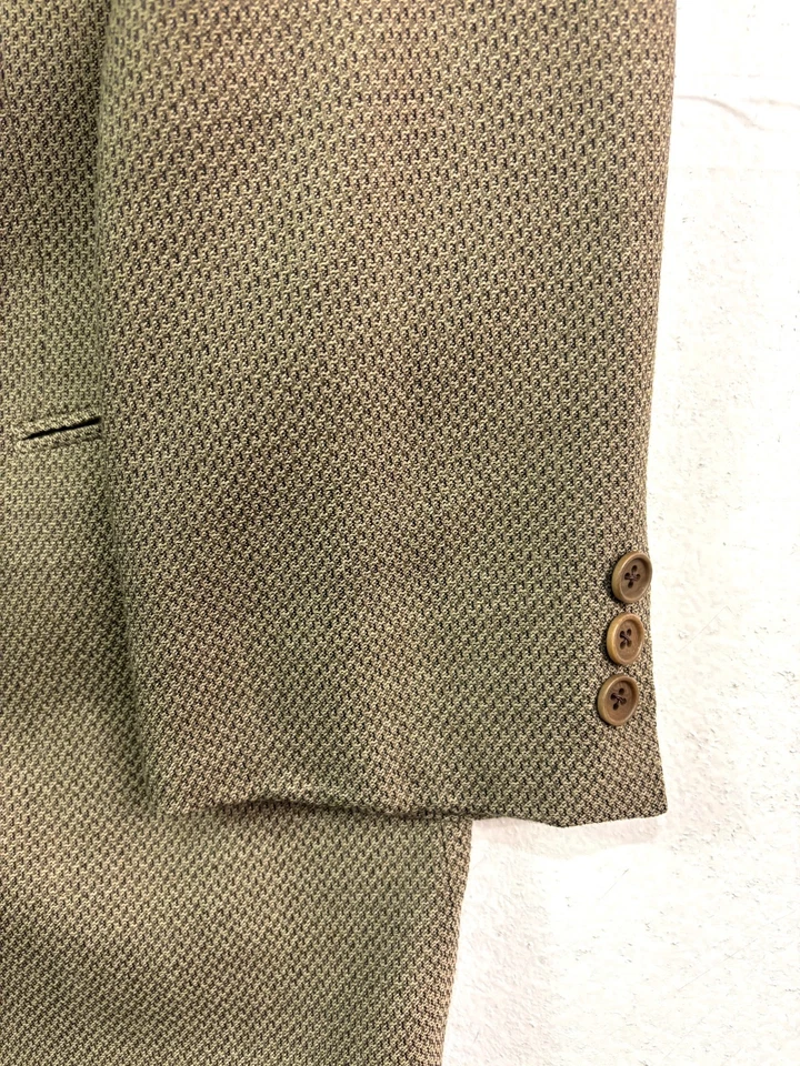 De Colección Años 90 Mani Giorgio Armani 46R Marrón Lana Seda Blazer Chaqueta Traje Deportivo Abrigo Foto 2 de 4