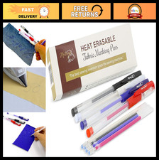 Heat Erasable Fabric Marking Pens for Sewing  Quilting  4 Pens  4 Refills, No