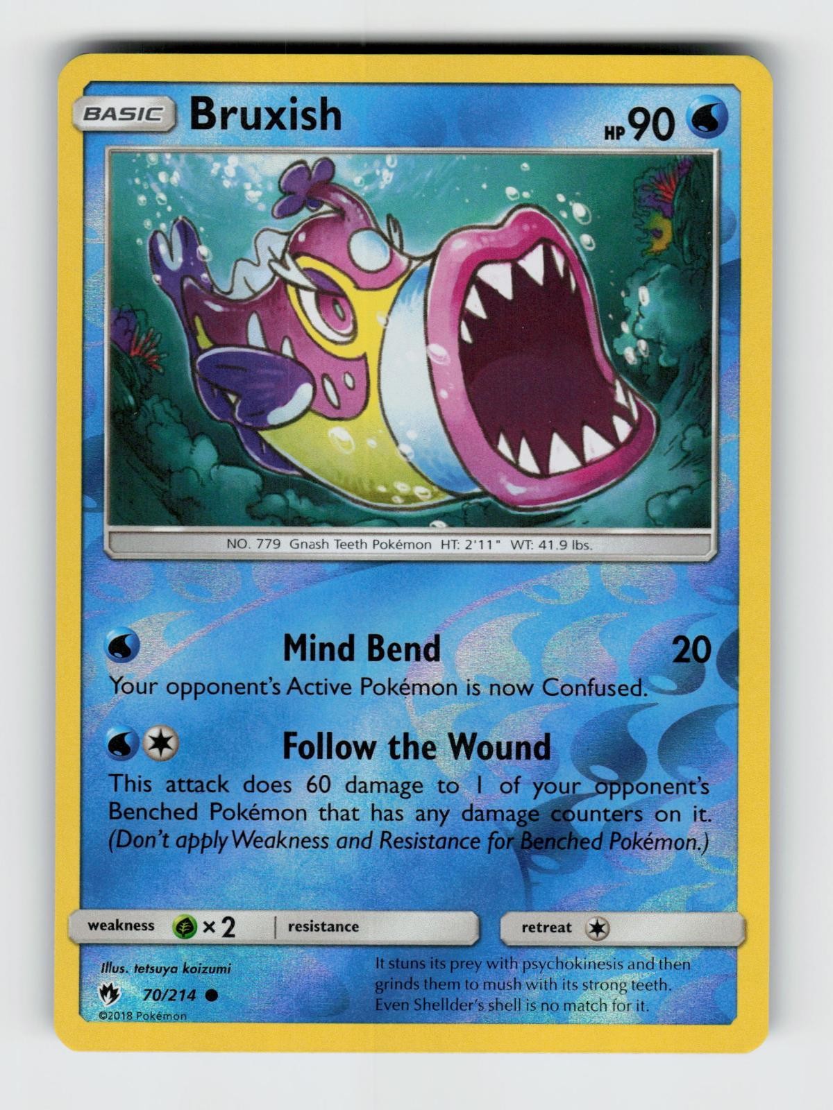 Bruxish 70/214 Common Lost Thunder Pokemon 2018 Lightly Played