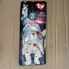Ty Beanie Babies Glory The American Bear 1999 mcdonalds sealed on card