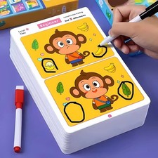 Educational Find the Difference Game Reusable Pictures Concentration Training NE