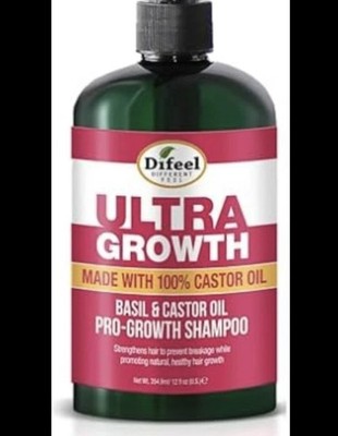 12 oz Ultra Growth Shampoo - Unisex Basil & Castor Oil for Healthy Hair Growth