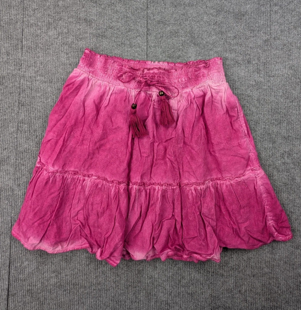 Anthropologie Pilcro Giulia Skirt Women Small Linen Boho Coastal Tropical Resort