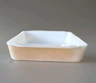 Vintage Anchor Hocking Fire King Peach luster Ware Square Casserole Dish 8" (DD)