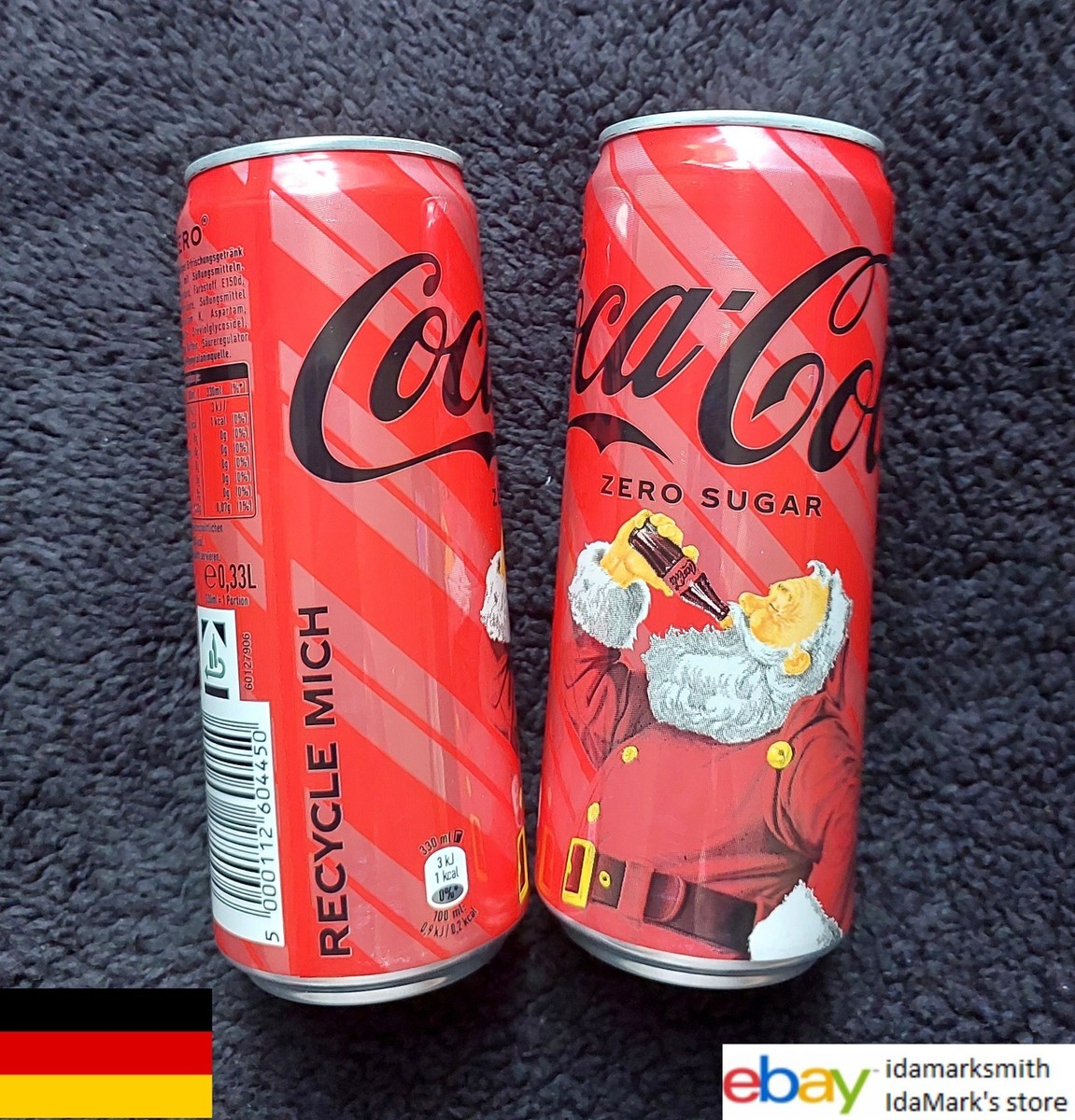 Empty COCA-COLA ZERO can GERMANY Collect 2025 CHRISTMAS NOEL XMAS
