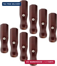 8Pcs Foosball Replacement Handles - 16mm Hole Wooden Rod End Caps with Non-Slip