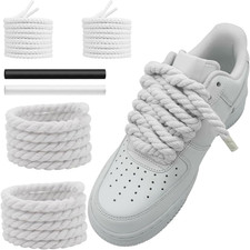 Thick Rope Shoe Laces Strings for Air Force 1, 10Mm round Cotton Chunky Shoelace