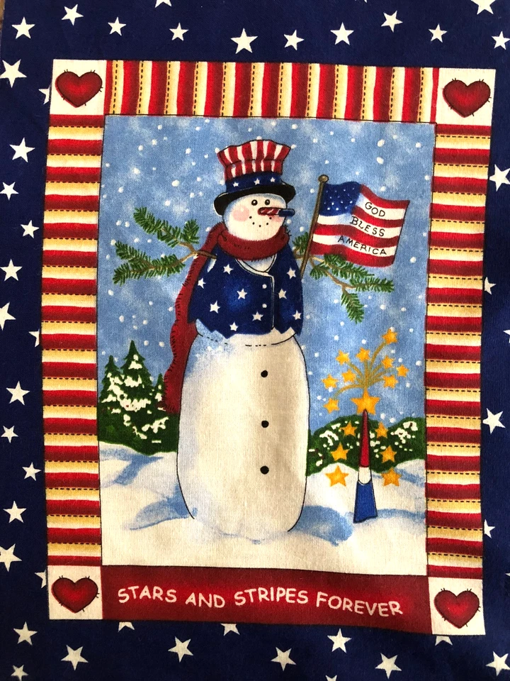 Daisy Kingdom Patriotic Snofolk Fabric, 4667, 79" x 45", 36 useable squares - Image 4 of 4