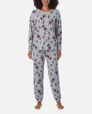 Disney Character Womens Fleece Soft Cozy Jogger 2-Piece Lounge Gray XL Mickey
