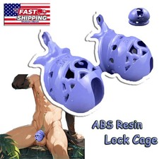 Men Chastity Cage Male SM Penis Restraints with Lock and Adjustable Rings cage