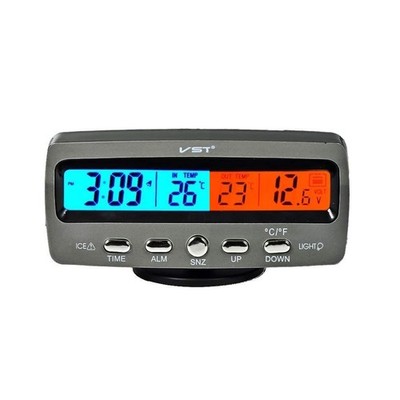4 in 1 LED Digital Display Vehicle Car Kit Thermometer Voltmeter Clock 12V (1...