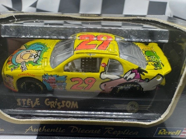New 1997 Revell 1:64 Diecast NASCAR Steve Grissom Flintstones Chevy Monte Carlo - Image 2 of 4