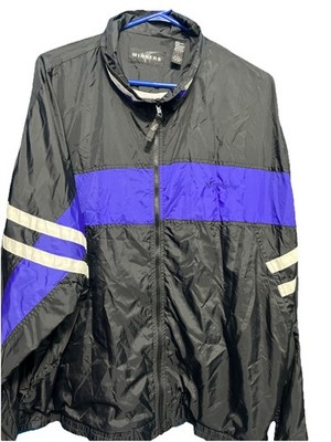 VTG 80s 90s Winners Windbreaker Jacket Mens Sz L