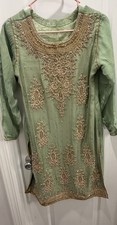 Green Embroidered Kurta for Women