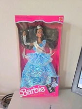 1991 American Beauty Queen Barbie Doll African American 3 Looks in 1 NRFB 